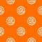 Microscopic bacteria pattern vector orange