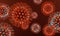 Microscopic Covid-19 pandemic. Virus mutation