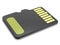 MicroSD memory card, back view. 3D