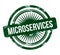 Microservices - green grunge stamp