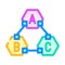 microservices software color icon vector illustration