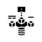 microservices software glyph icon vector illustration