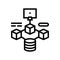 microservices software line icon vector illustration