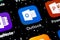 Microsoft Outlook office application icon on Apple iPhone X screen close-up. Microsoft outlook app icon. Microsoft OutLook applica