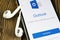 Microsoft Outlook office application icon on Apple iPhone X screen close-up. Microsoft outlook app icon. Microsoft OutLook applica