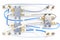 Microwave cable assembly isolated