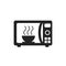 Microwave flat vector icon. Microwave oven symbol logo illustration.