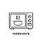 Microwave icon in linear style