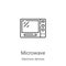 microwave icon vector from electronic devices collection. Thin line microwave outline icon vector illustration. Linear symbol for