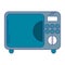 Microwave kitchen appliance symbol blue lines