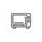 Microwave line icon