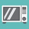 Microwave oven flat icon, household and appliance