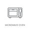 Microwave oven linear icon. Modern outline Microwave oven logo c
