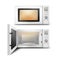 Microwave oven with open and close door and light inside