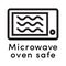 Microwave oven safe icon vector line style