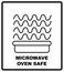 Microwave oven safe symbol, isolated vector illustration. Symbol for use in package layout design. For use on cardboard