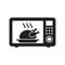 Microwave oven sign icon. Roast chicken. Kitchen electric stove symbol.