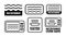 Microwaves flat linear icons. Labels for the safety of using cookware in a microwave oven. Safe microwave cooking