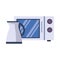 Microwaves oven with kettle kitchen appliance isolated icon