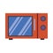 Microwaves oven kitchen appliance isolated icon