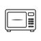 Microwaves oven kitchen utensil line style icon