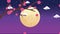Mid autumn festival animation with branch and moon
