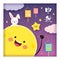 Mid autumn festival - cartoon moon holding paper lantern with rabbit