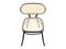 Mid-century bent beech-wood chair with woven cane backrest and seat. 3d render