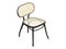 Mid-century bent beech-wood chair with woven cane backrest and seat. 3d render
