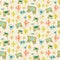 Mid Century Desert scene repeat pattern