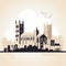 Mid-century Design: Leicester Cathedral And City Vector