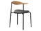 Mid-century metal side chair with padded seat. 3d render