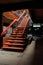 Mid-Century Modern Orange Carpet Staircase - Abandoned Nevele Resort - New York