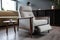 mid-century modern recliner, with plush and cozy upholstery, in comfortable and inviting environment