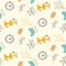 Mid century modern seamless pattern