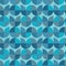 Mid century modern seamless pattern with geometric shapes in blue, gray and turquoise