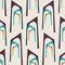 Mid Century Modern Vintage Pattern Background. Architectural Archway Trend Shape. Seamless 1970s StyleR etro Fabric Geometric