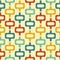 Mid century style seamless pattern