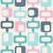 Mid century style seamless pattern