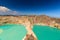 Mid day view Gunung Kelimutu on Flores, Indonesia.