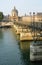 Mid Morning at Pont Des Arts Bridge & Institut de France Building, Paris France.