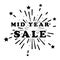 Mid Year Sale Fireworks Promotion Marketing Banner Poster. Advertising Ads for Retail Shop E-commerce business. Black Poster