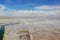 The midair view of Chaka Salt Lake. Chaka is Tibetan language, the meaning is salt pond, which is the salt of Qinghai. It is one