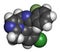 Midazolam benzodiazepine drug molecule. Has sedative, anxiolytic, amnestic, hypnotic, anticonvulsant, etc properties.