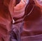 Midday in a red Antelope Canyon.