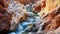 Midday Serenity: Babbling Stream in Rocky Canyon