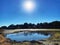 Midday sun on a rock pool