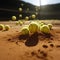 Midday Tennis Fun on a Clay Court - Perfect Shot for Sports Enthusiasts!