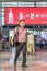 Middel-aged man at Beijing Railway Station South, Beijing, China