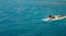 middl age surfer man swimming in the open ocean